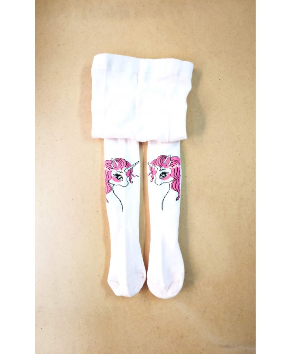 Детски памучен чорапогащник с еднорог Ceburaska 1/2 г.